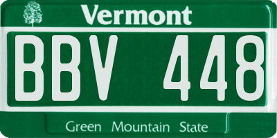 VT license plate BBV448