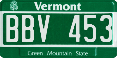 VT license plate BBV453