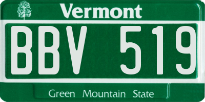 VT license plate BBV519