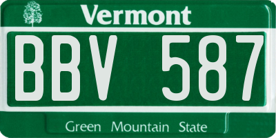 VT license plate BBV587
