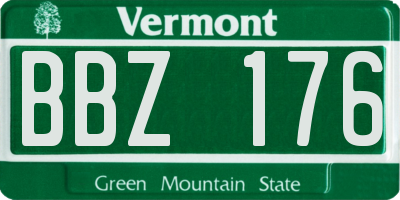 VT license plate BBZ176