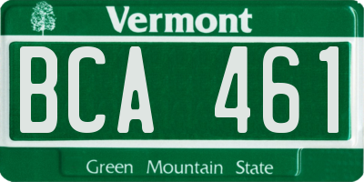 VT license plate BCA461