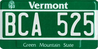 VT license plate BCA525