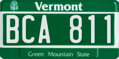 VT license plate BCA811