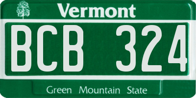 VT license plate BCB324