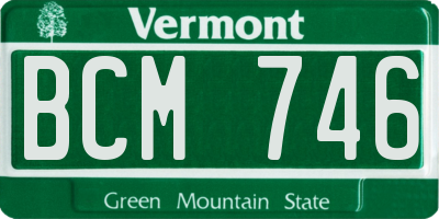 VT license plate BCM746