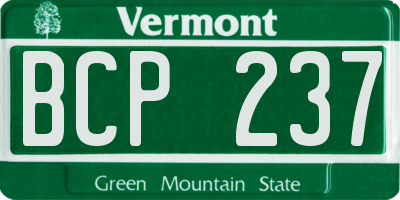 VT license plate BCP237
