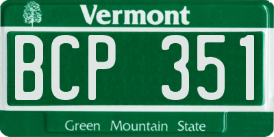 VT license plate BCP351