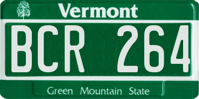 VT license plate BCR264