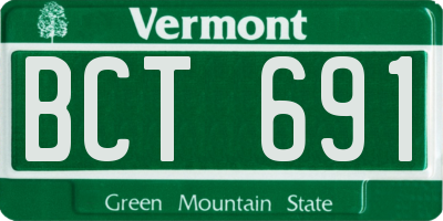 VT license plate BCT691