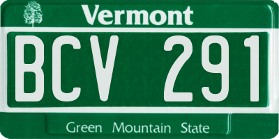 VT license plate BCV291