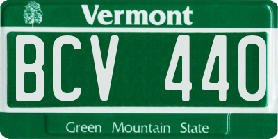 VT license plate BCV440