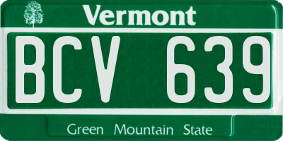 VT license plate BCV639