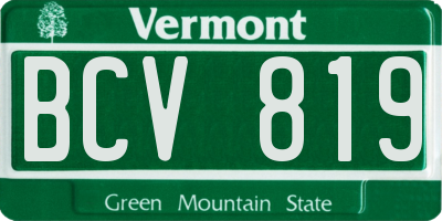 VT license plate BCV819