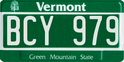 VT license plate BCY979