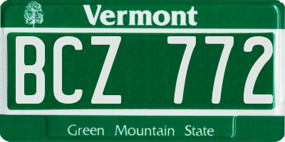 VT license plate BCZ772