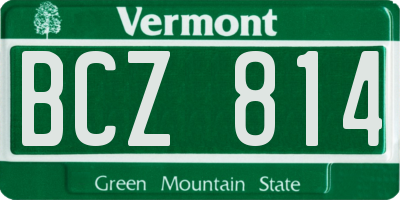 VT license plate BCZ814