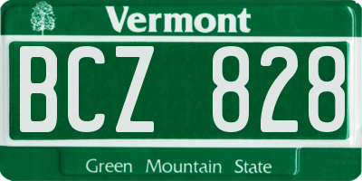 VT license plate BCZ828