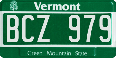 VT license plate BCZ979