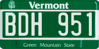 VT license plate BDH951