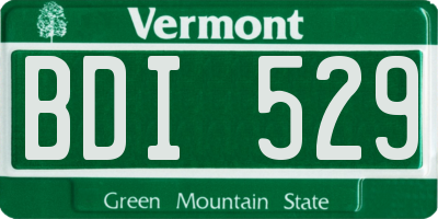 VT license plate BDI529