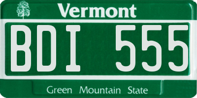 VT license plate BDI555