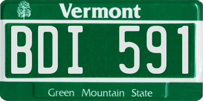 VT license plate BDI591