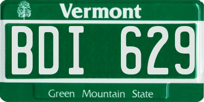 VT license plate BDI629