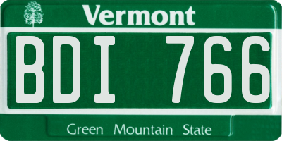VT license plate BDI766