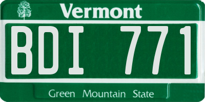 VT license plate BDI771