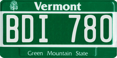 VT license plate BDI780