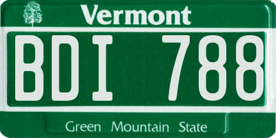 VT license plate BDI788
