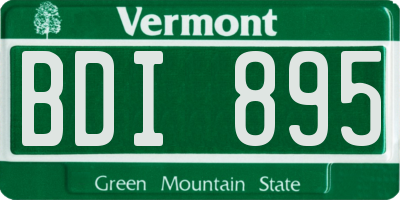 VT license plate BDI895