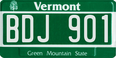 VT license plate BDJ901