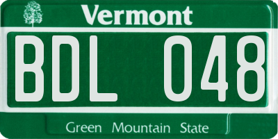 VT license plate BDL048