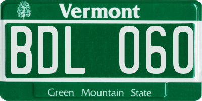 VT license plate BDL060
