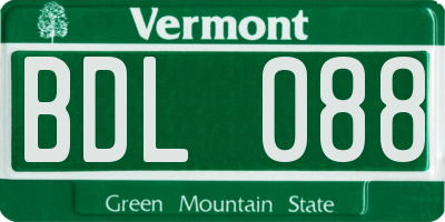VT license plate BDL088