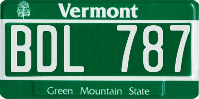 VT license plate BDL787