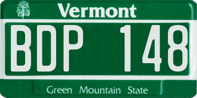 VT license plate BDP148