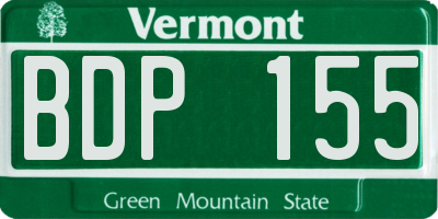 VT license plate BDP155