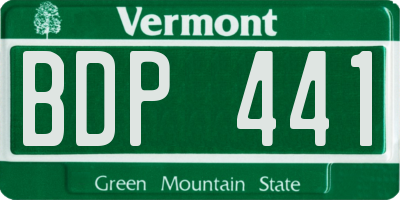 VT license plate BDP441