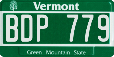 VT license plate BDP779
