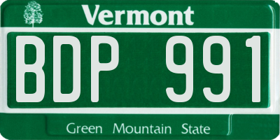 VT license plate BDP991