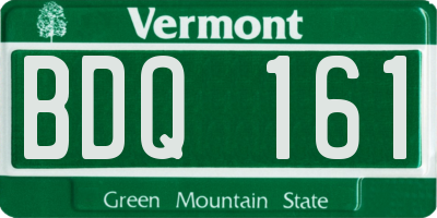 VT license plate BDQ161