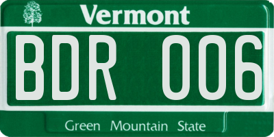 VT license plate BDR006