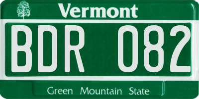 VT license plate BDR082