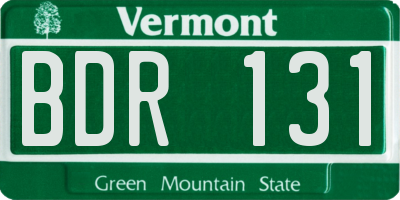 VT license plate BDR131