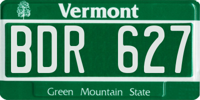 VT license plate BDR627