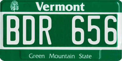 VT license plate BDR656