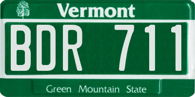 VT license plate BDR711